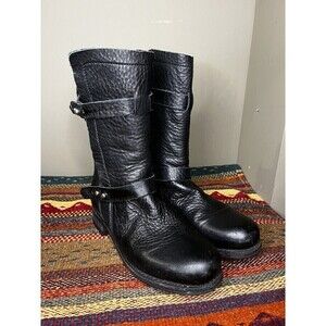 Womens Blackstone Black Leather Boots Size 36